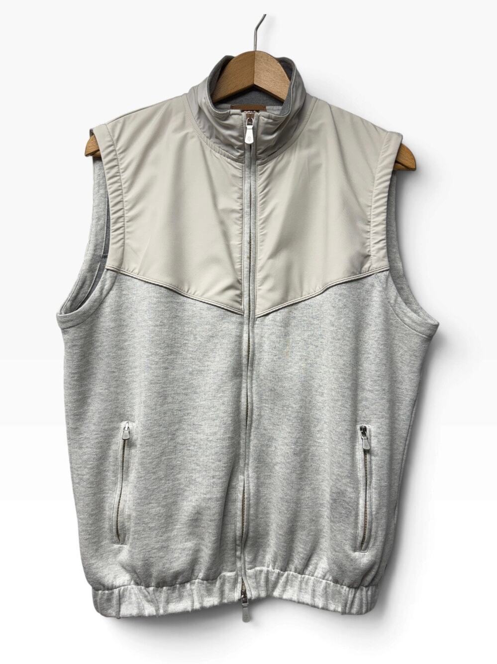 Eleventy Platinum Men’s L Vest Loro Piana Rain System Gray Italy Luxury Gilet